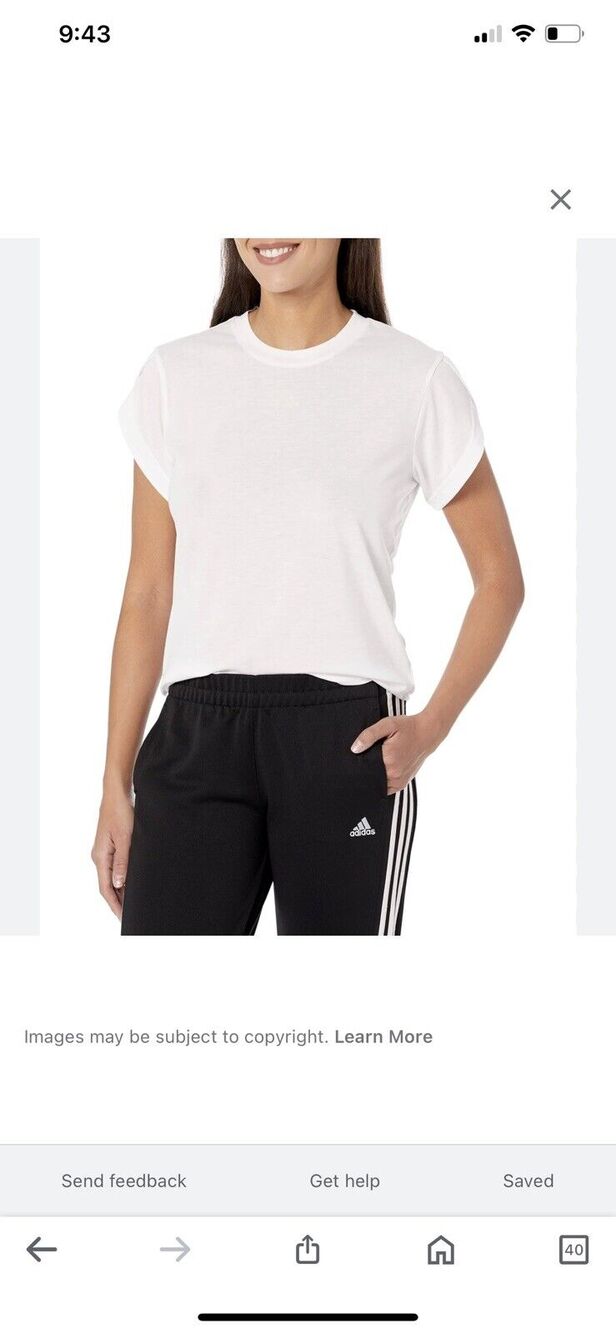 Adidas Floral Women Short Sleeve T-Shirt Small NWT (b32)